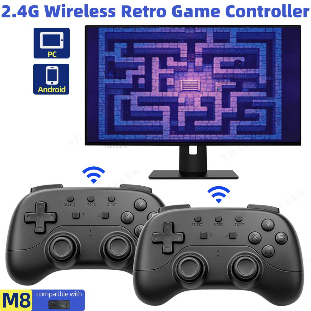 Retro Gaming Emulator Pc - 2.4G Kabelloser Gamepad Ohne Verzögerung Retro-Gaming-Controller