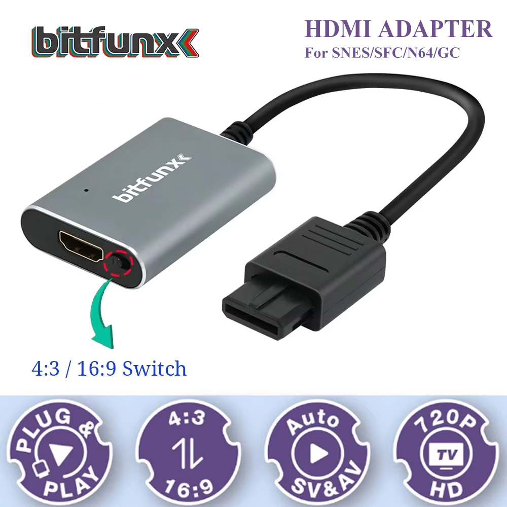 Bitfunx 720P Svideo / AV zu HD – Retro Gaming Theme Bewertung und Preis