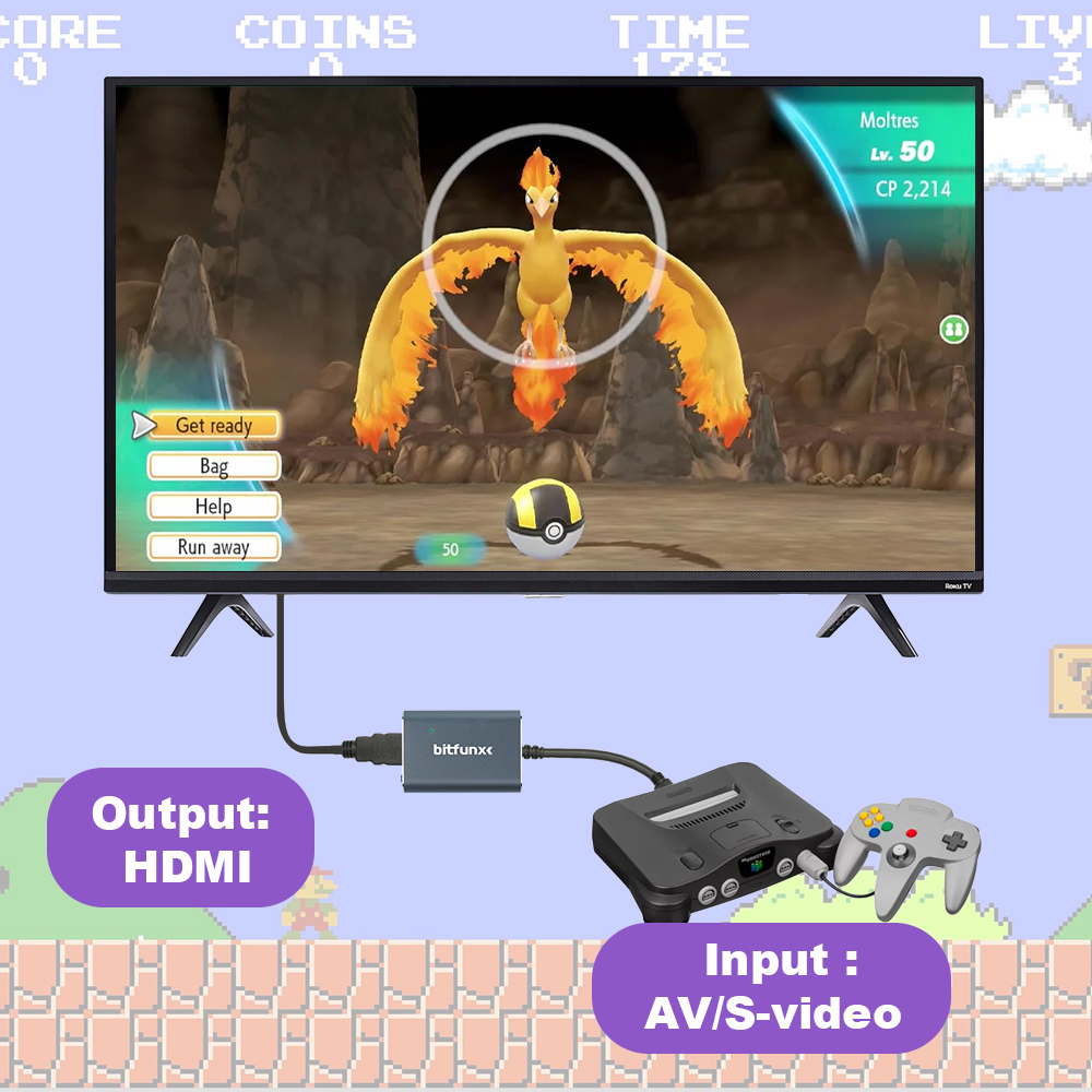 Bitfunx 720P Svideo / AV zu HD – Retro Gaming Theme Bewertung und Preis